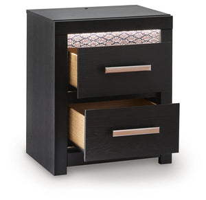 Shoralli - Two Drawer Night Stand - Black