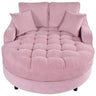 Modern Chaise Lounge Upholstered Sofa Couch With Tufted Seat And Detachable Pillows For Living Room