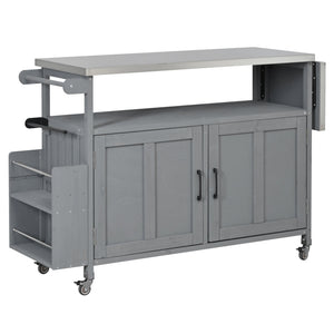Foldable Outdoor Kitchen Island Patio Mobile Kitchen Cart
