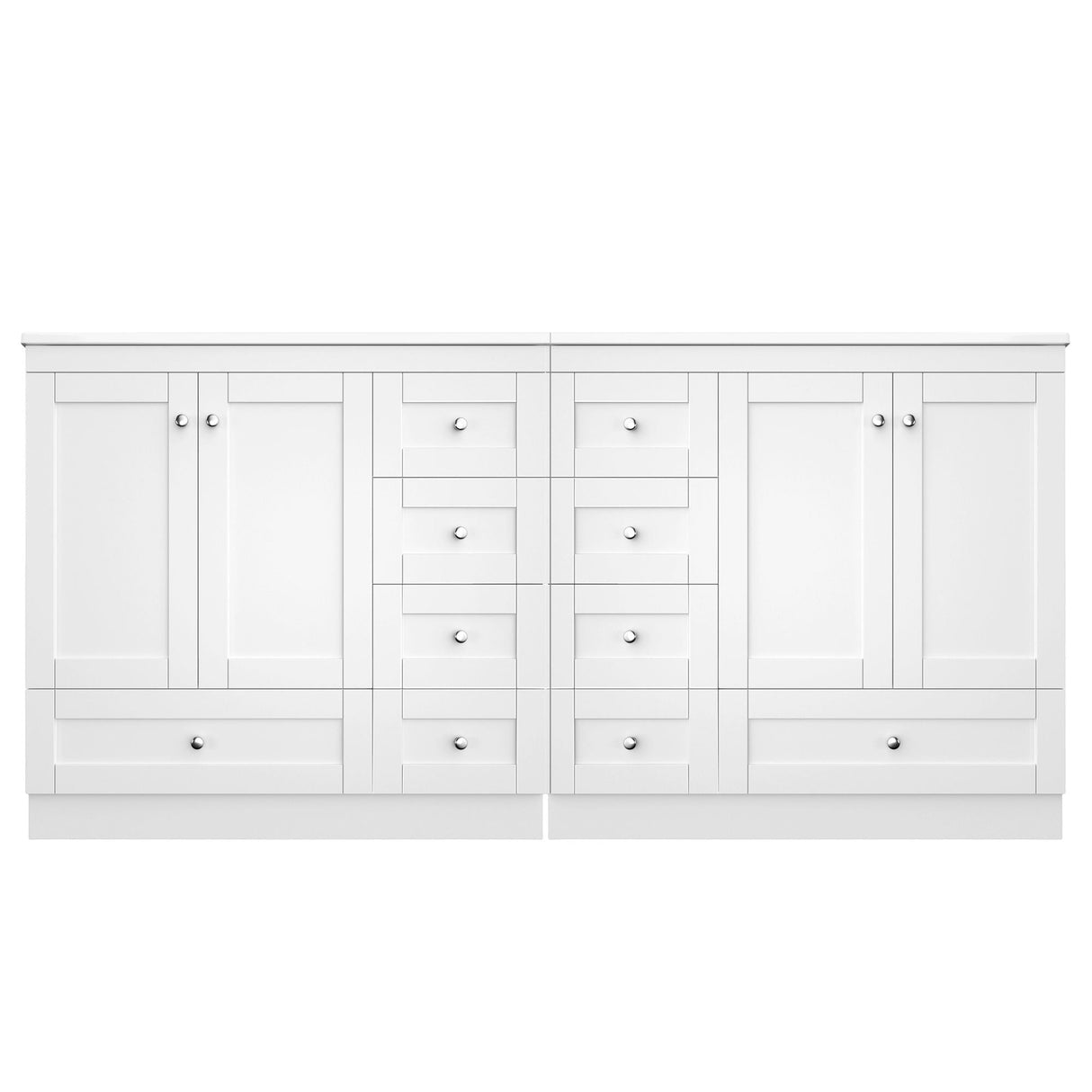 Shaker Free Standing Bathroom Vanity Cabinet & Sink, Soft Close Drawers, Soft Close Doors