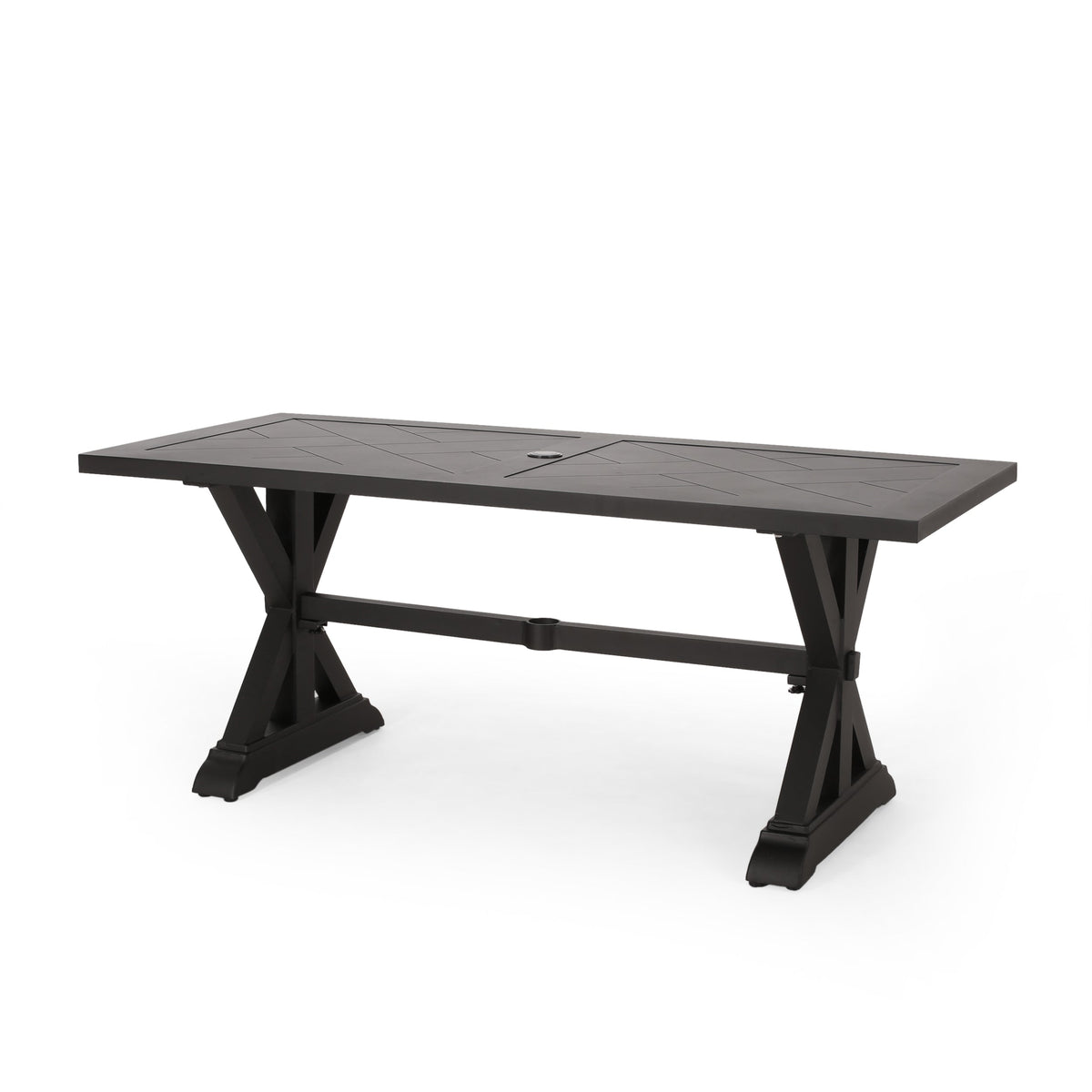Outdoor Aluminium Dining Table, Antique Matte