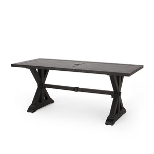 Outdoor Aluminium Dining Table, Antique Matte