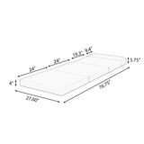 Outdoor Reclining Chair Cushion with Headrest in Beige