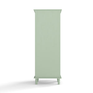 Minimalism Buffet Cabinet With Glass Doors And Double Drawer