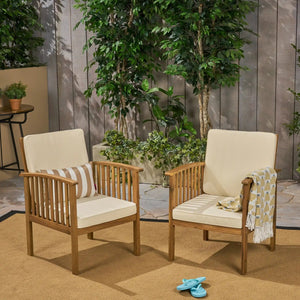 Casa - Acacia Club Chair Coastal Classic Outdoor Seating, Waterproof Fabric