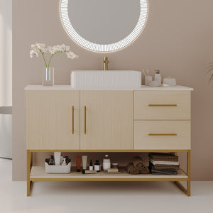 36" Modern Bathroom Vanity with Ceramic Vessel Sink