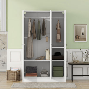 3 Door Shutter Wardrobe With Shelves