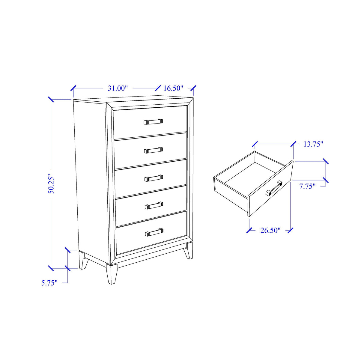 Mirage - 5 Piece Bedroom Set