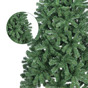 7FT Artificial Christmas Tree with Hinged Structure and Metal Stand - Green