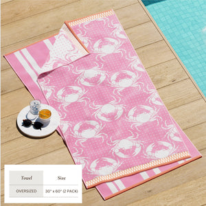 Cotton Velour Beach Towels 2-Pack - Maui Collection