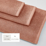 Cotton textured bath towel set - acacia collection