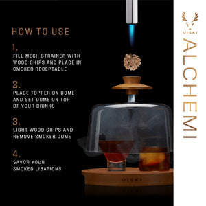 Alchemi cocktail smoking dome viski®