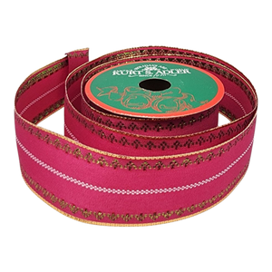 Pink With Gold Edge Ribbon - 1.5" x 10 Yards