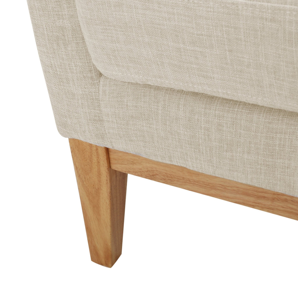 Dimensionality Upholstered Accent Chair with Wing Back and Wood Legs - Accent Chairs