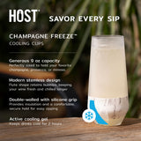 Champagne freeze™ in marble (set of 2) by host®
