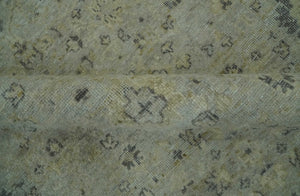 Distress Finished Beige, Silver and Charcoal 8x10 Traditional Wool Rug