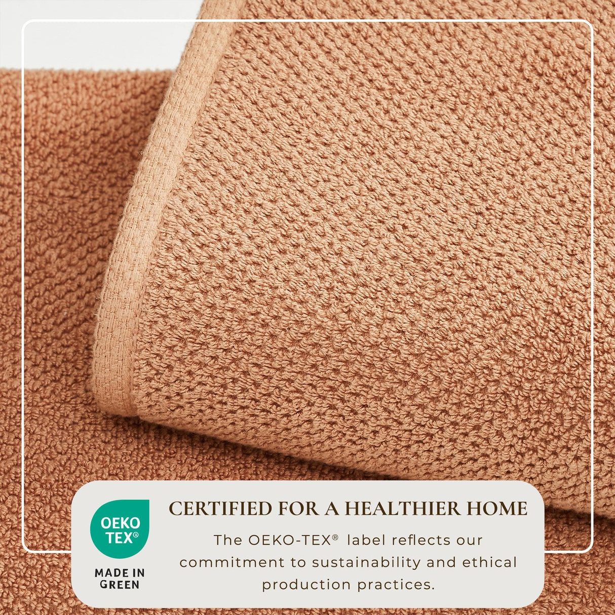 Cotton textured bath towel set - acacia collection