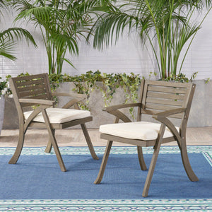 Helen Outdoor Acacia Wood Dining Chair