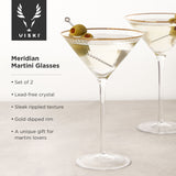 Meridian crystal martini glasses viski®