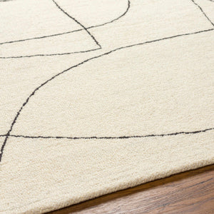 Deniz Modern Off-White Wool Rug