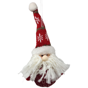 Plush Santa Ornament