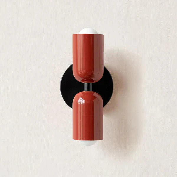 Modern Metal Cylinder LED Wall Sconce 2-Light Warm White