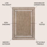 Dover Classic 3 - Stripe Border Indoor/Outdoor Area Rug - Tuesday Morning - Area Rugs