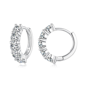 925 Sterling Silver 0.20 Carat Moissanite Earrings for Women
