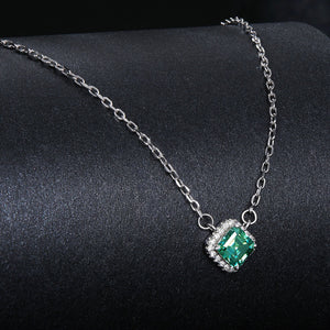 925 Sterling Silver 0.6 Carat Moissanite Pendant Necklace for Women