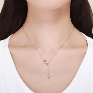 925 Sterling Silver Adjustable Necklace 38-45cm for Women
