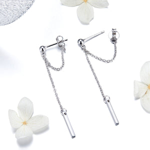 S925 Sterling Silver Plated Platinum Earrings for Women