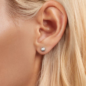 925 Sterling Silver 0.1 Carat Genuine Moissanite Earrings for Women