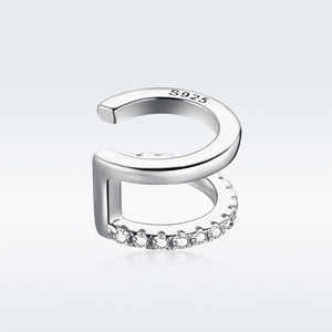 925 Sterling Silver Plated Platinum CZ Earrings for Women