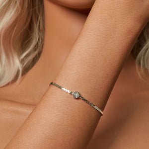 S925 Sterling Silver 5.0mm Moissanite Bracelet for Women