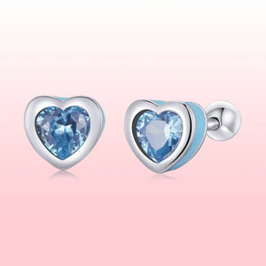 925 Sterling Silver Earrings with Pavé Setting and Enamel for Women