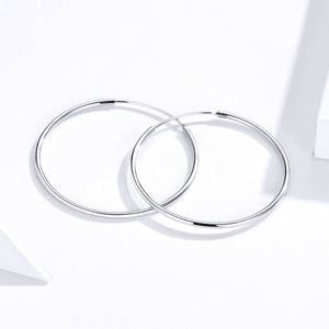 925 Sterling Silver Plated Platinum Earrings 3cm for Women