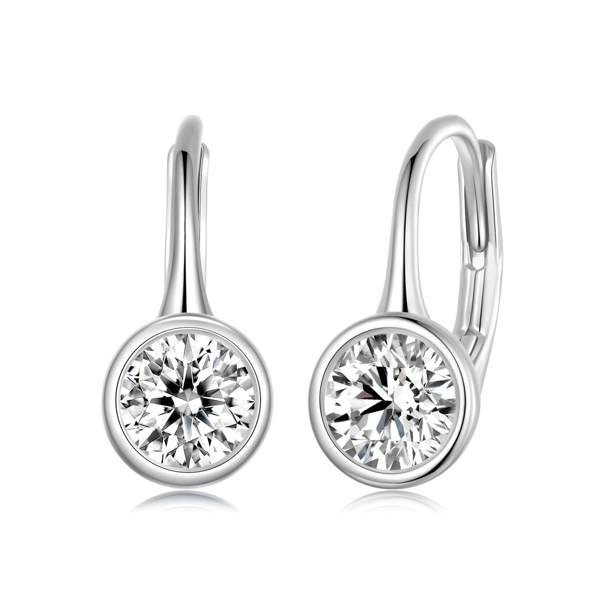 925 Sterling Silver 0.50 Carat Moissanite Earrings for Women