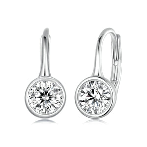 925 Sterling Silver 0.50 Carat Moissanite Earrings for Women