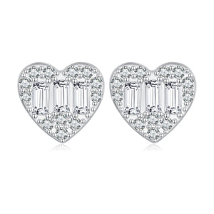 925 Sterling Silver Earrings with Pavé Set CZ