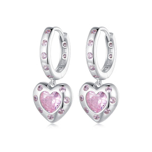 925 Sterling Silver Pavé Setting CZ Earrings for Women