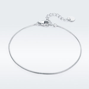 925 Sterling Silver Adjustable Platinum Plated Bracelet for Women