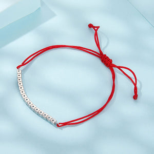 925 Sterling Silver Adjustable White Gold Plated Bracelet with CZ