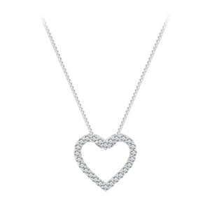 S925 Sterling Silver Necklace with Moissanite, 400mm + 50mm, Platinum Plated, Women