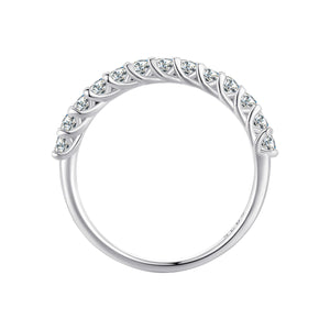 925 Sterling Silver Moissanite 0.03ct Ring Size 6A for Women