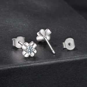925 Sterling Silver Moissanite Earrings 0.6cm for Women