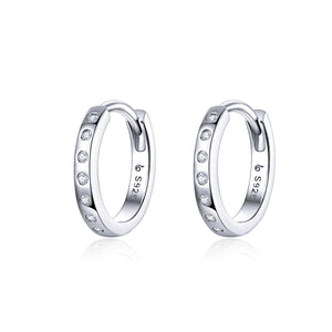 925 Sterling Silver Earrings with Pavé Setting CZ for Women
