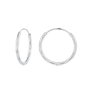 925 Sterling Silver Plated White Gold Earrings 3.0cm for Women