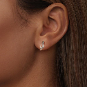 925 Sterling Silver White Gold Plated Earrings for Women