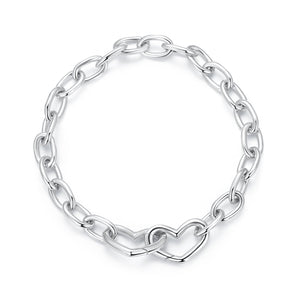 925 Sterling Silver Plated White Gold 19.0 cm Bracelet