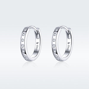 925 Sterling Silver Earrings with Pavé Setting CZ for Women